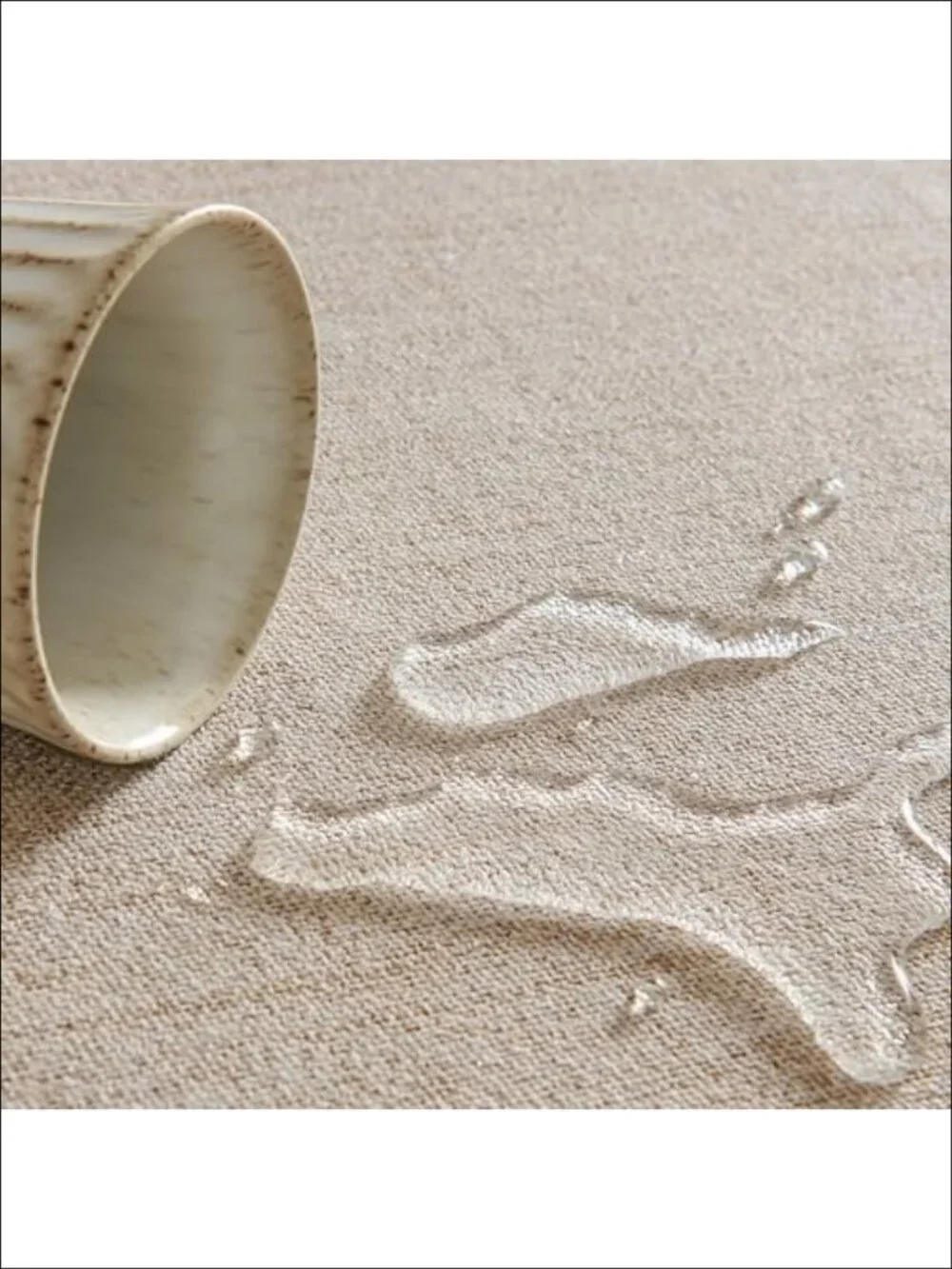 Farmhouse Linen Rectangle Tablecloth 60x104 Cotton Blend Wrinkle Resistant